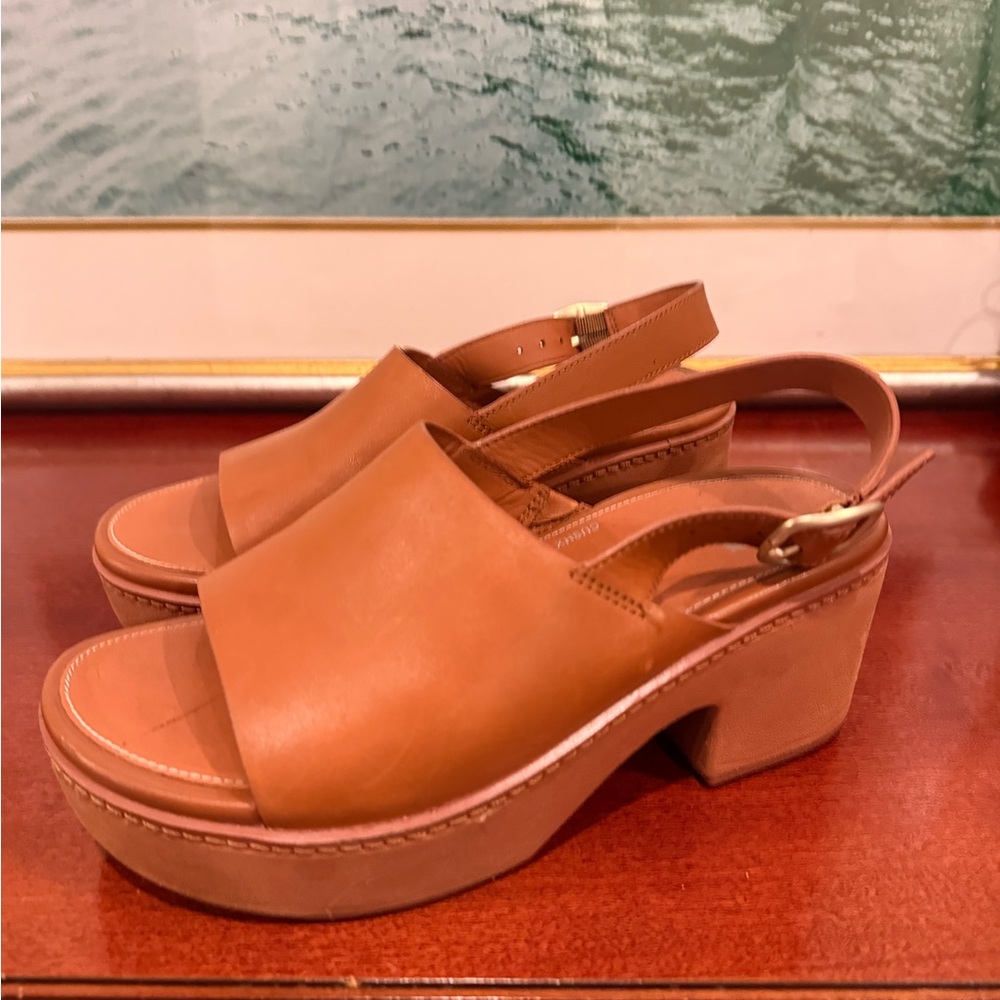 Fitflop Brown Platform Slingback Sandals